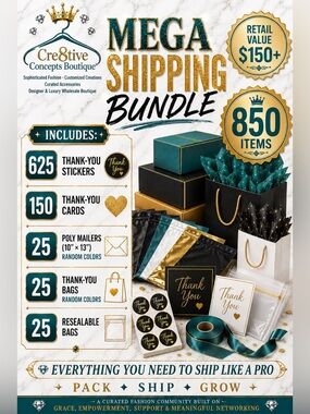 📦 MEGA SHIPPING BUNDLE, SHIP LIKE A PRO—850 Items WHOLESALE BUNDLE